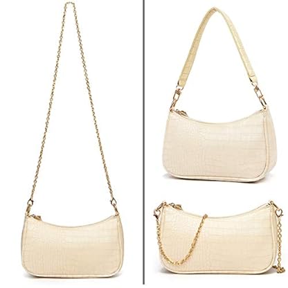 DOREAMALOE Shoulder Bag Retro Classic Purse Clutch Shoulder Tote HandBag with Zipper Closure for Women - Image 6