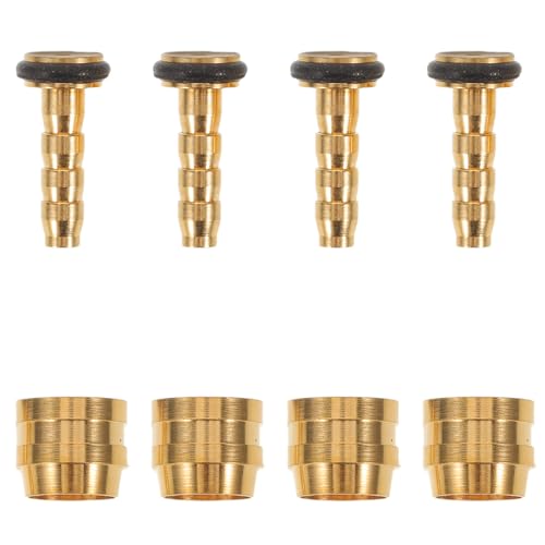 STOBAZA 8Set Kit Olive et Insert pour Frein Vélo Raccord Huile Vélo Hydraulique Connecteur Durite Frein à Disque Vtt Remplacement Compatible Multi-vélos