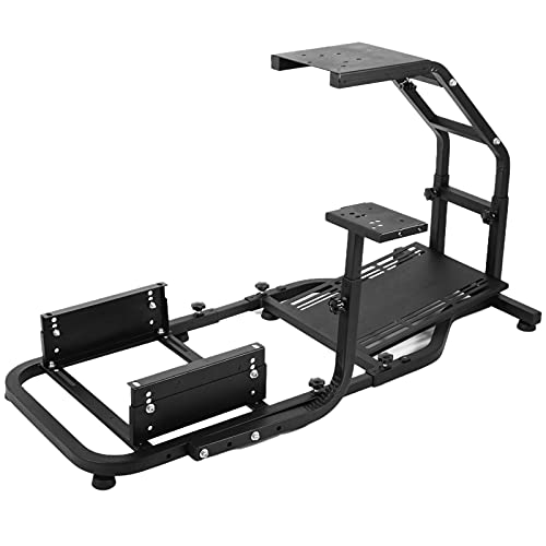Hottoby Racing Simulator Cockpit Pro Support with V2 Stand Up Steering Driving Wheel Stand Fit for G29, G27 and G25 Without Wheel, Pedals and Seat