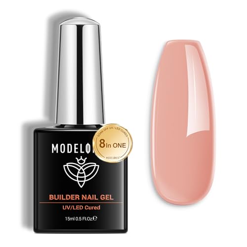 modelones Aufbaugel für Gelnägel, Rosa Builder Gel in A Bottle UV Hard Gel für Nagelverlängerung 15ML modelones Aufbaugel für Gelnägel, Rosa Builder Gel in A Bottle UV Hard Gel für Nagelverlängerung 15ML
