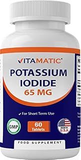 Vitamatic Potassium Iodide 65 mg per Serving - 60 Tablets - Thyroid Support - KI Pills (60 Count (Pack of 1))
