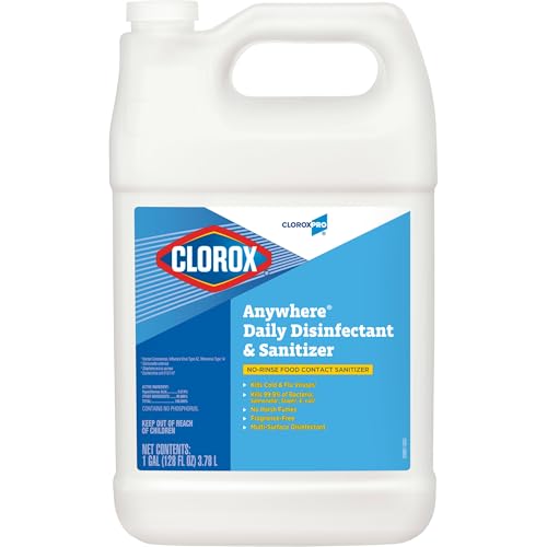 CloroxPro Anywhere Daily Disinfectant and Sanitizer No-Rinse Food Contact Sanitizer Refill 128 Fluid Ounces