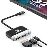 RREAKA Switch 2 Dock Replacement for Nintendo Switch 1&2 Dock, Switch TV Adapter with 4K@60Hz HDMI, USB3.0 Port, PD 100W, Portable Travel Switch Docking Station for Nintendo 2-Black