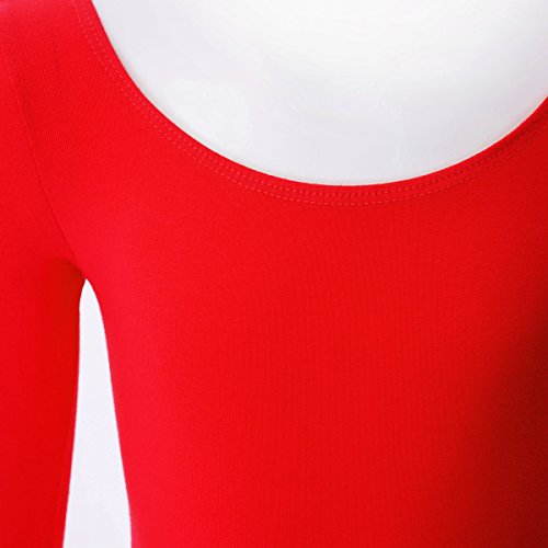 Wegetit Gymnastics Leotards For Girls Toddler Dance Long Sleeve Red (2-4 Years) #TOP6