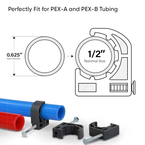 Highcraft ID234X50 Half Clamp J-Hook With Nail For Pex Tubing Pipe Support thumb #2