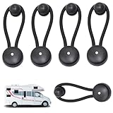 Ensemble de 5 pièces pour une utilisation polyvalente: ce produit comprend 5 morceaux de clips de cordon de choc à poteau de tente avec des boutons, vous permettant de remplacer facilement les anciens cordons ou d'avoir des pièces de rechange à portée de main..Leur polyvalence les rend parfaits pour une variété d'utilisations, y compris les tentes, les bâches et autres équipements extérieurs.