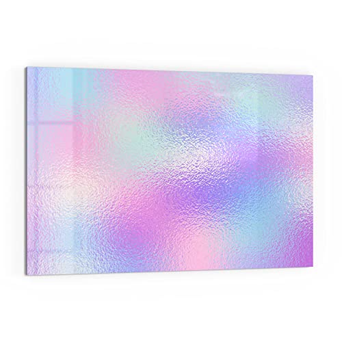 DEQORI Küchenrückwand Glas | Motiv Milchglas vor Pastell | 60x40 cm | Bad- oder Herd-Rückwand | Herdblende Spritzschutz für Küche & Badezimmer | moderne Deko für Fliesenspiegel