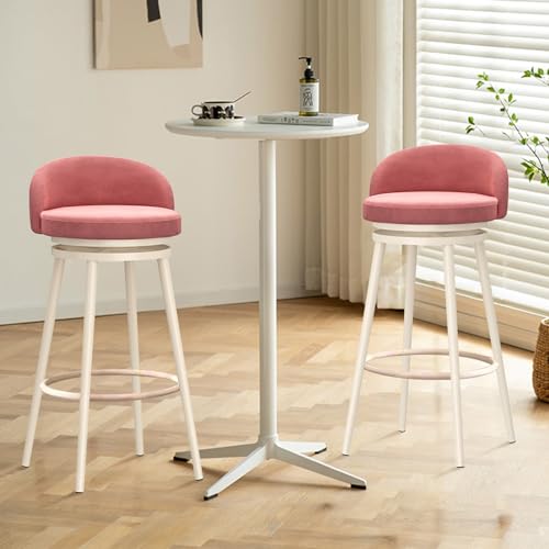 Tabouret de bar 65cm confortable avec dossier pour mal de dos