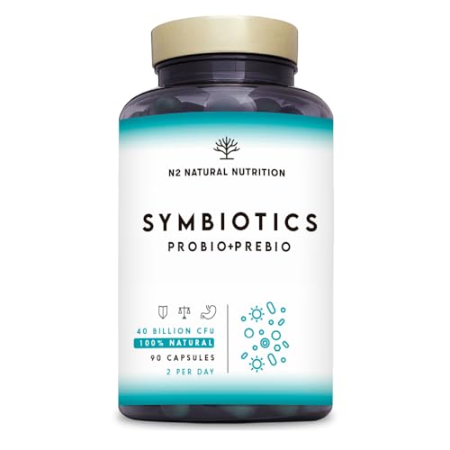 Probioticos + Prebioticos. 45 días de Tratamiento. 40 Billones de Bacterias Probióticas. Trastornos Digestivos. Con Inulina. Probioticos Intestinales Naturales. CE. N2 Natural Nutrition