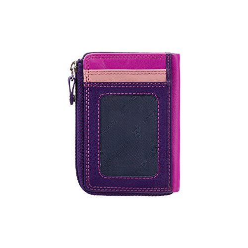 Visconti RB110 Phi Phi Womens Leather Slim ID Credit Card Holder Wallet/Purse (Pink Multi)2