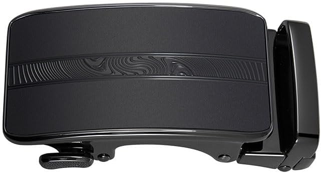 Square Zinc Alloy Black Patterned Automatic Buckle Change The of The Men's Belt Around The Waist