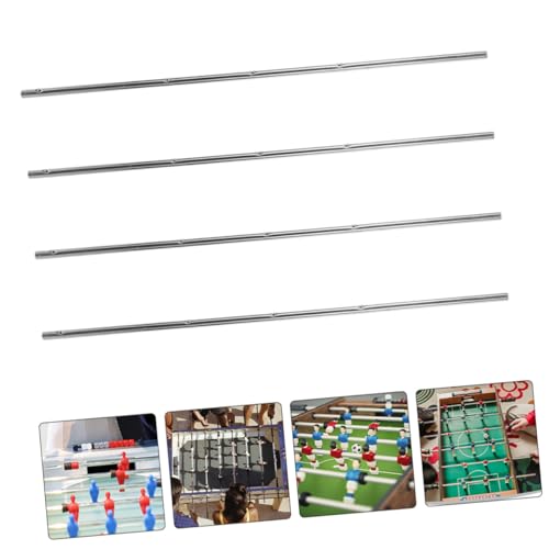 SUPVOX Foosball Rods Replacement Parts 4Pcs Iron Soccer Poles for Table Football Machine Handles Easy Installation Compact Design