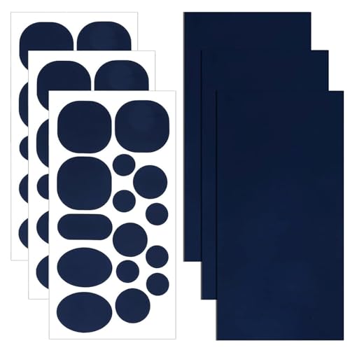 51PCS Daunenjacke Patches Nylon Reparatur Patches Wasserdichte Reparatur Patch Selbstklebendes Nylon Patch für Kleidung Daunenjacke Camping Zelte Rucksäcke (Navy Blue)