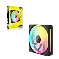 Corsair iCUE LINK LX120 RGB 120mm PWM-Lüfter Einzelpackung – Dual Light Loops – Erfordert iCUE LINK System Hub (Separat Erhältlich) – Corsair AirGuide Technologie – Schwarz – Ansicht 8