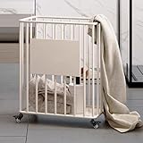 ROBUSTE ET STABLE : Ce panier à linge en métal est fait de matériaux métalliques de haute qualité et a une forte capacité de charge. Il peut facilement transporter une grande quantité de vêtements et conserver toujours sa forme originale, et n'est pas sujet à la déformation, aux secousses, etc.