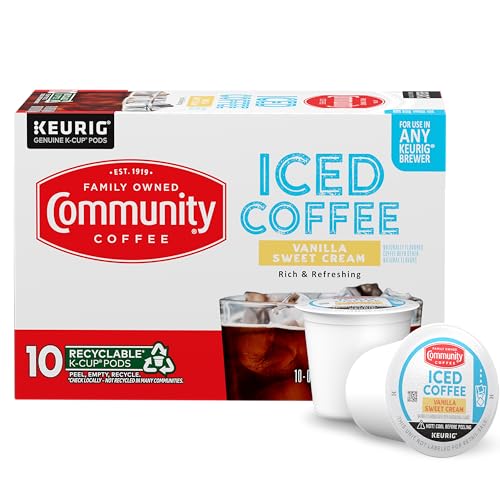 Community Coffee Vanilla Sweet Cream, 10 Keurig...