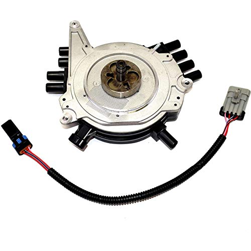 A-Team Performance - Complete Optispark Spline Drive Distributor 8 Cylinders - Compatible With 1995-97 Gmc Chevrolet Chevy Corvette Camaro Lt1 Lt4 V8 5.7L Black Cap #TOP3