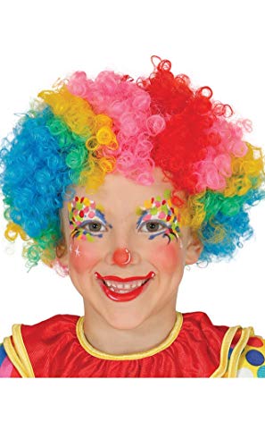 FIESTAS GUIRCA | Perruque Clown Enfant Multicolore (Taille Unique) - Accessoire de Costume pour Fêtes Arc-eniel et Carnaval - Idéal pour Enfants et Adultes à...