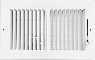 Air Flow Decor 10x6 HVAC Vent Cover, Sidewall/Ceiling 2-Way Register, Outside Dimensions: 11.75"w X 7.75"h