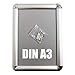 Produktbild Warenfux24 (DIN A3) Aluminium Klapprahmen runde Ecken Silber, Alu Rahmen, Plakatrahmen, Ladeneinrichtung, Wechselrahmen, 325 x 450 mm, DRUCKUNDSO