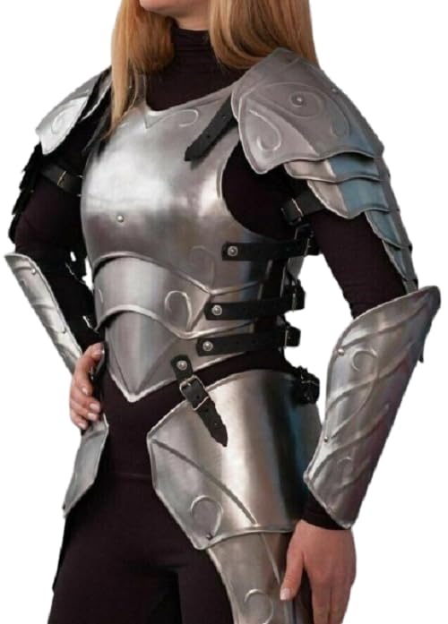 Armure médiévale femme en acier pour costume de guerrière LARP