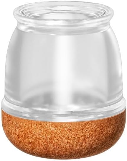 Clear Silicone Chair Leg Floor Protectors with Felt Bottom, Furniture Leg Caps for Hardwood Floors, Fits 0.75" to 1" (19-25mm), 20 Pack