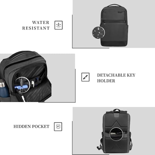 Image of F Gear Hallstat 20L Laptop Backpack|Dedicated Laptop, Tablet & iPad Sleeves|USB & Type-C Charging Ports, Luggage Strap|Smart Office, College & Travel Backpack|2 Compartments & Hidden Pocket