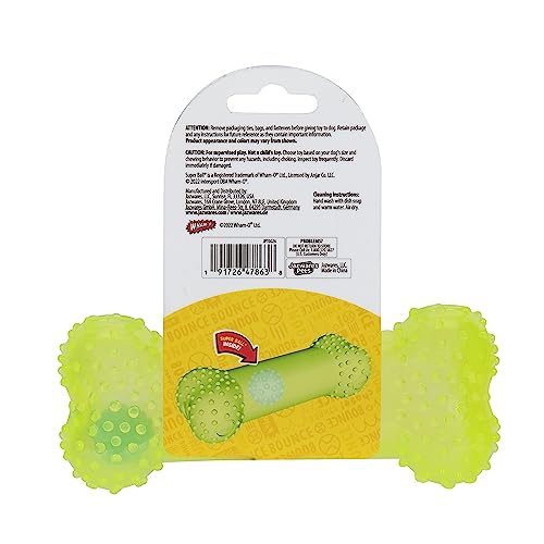 Jazwares Wham-O Pets SuperBall Treat Dispenser - 6-Inch Translucent Bone-Shaped Rubber Treat Dispenser with Removable 2-Inch SuperBall - Image 4