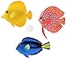 MA Keleily Peces Artificiales Acuario Movimiento 3 Piezas Peces Flotantes para Pecera, Peces Vivos para Acuario, Adornos Acuarios y Peceras para Pecera, Paisaje de Acuario, Rojo, Azul, Amarillo