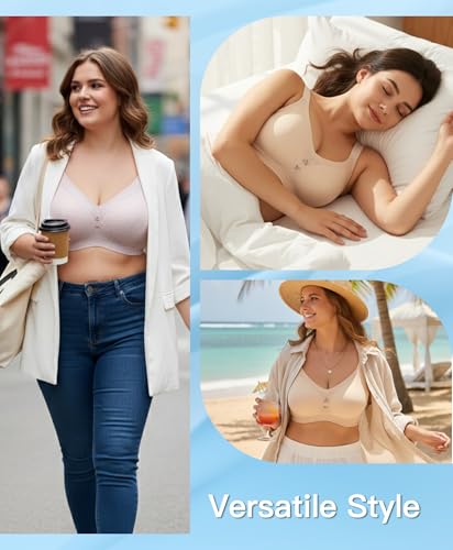 Image of Women's Wireless Minimizer Bra Full Coverage Seamless Support