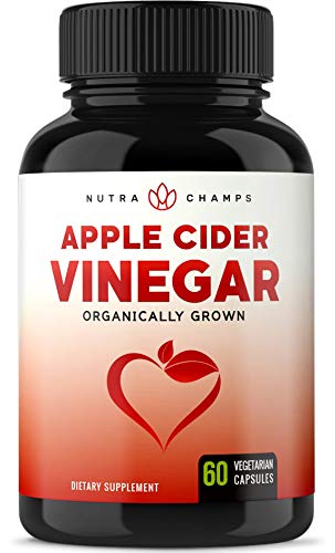 image for NutraChamps Organic Apple Cider Vinegar Capsules – 1000mg Natural Ci