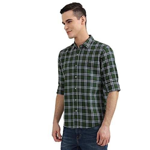 Image of UNITED COLORS OF BENETTON Men's Checkered Slim Fit Shirt