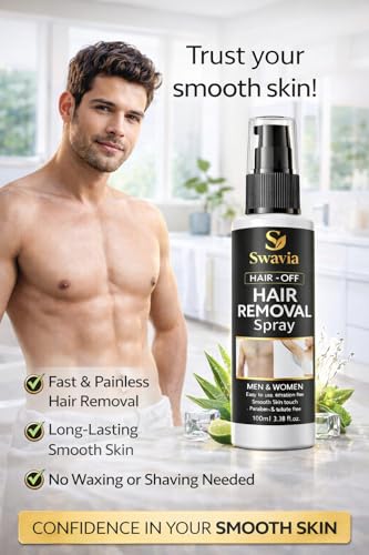 Image of Hair Removal Spray 100ml for Men & Women | Fast & Easy Body Hair Remover | Smooth Skin Formula for Chest, Back, Arms & Legs (Pack of 1)