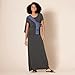 Amazon Essentials Women's Short-Sleeve Maxi Dress, Flowy, Charcoal Heather, XX-Large