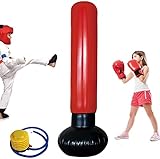 GXBCS Boxsack Stehend Boxen Boxsets Stehende Boxsäcke Boxsack Kinder Aufblasbare Boxsäcke Tumbler Kinder, die Karate üben Sport GXBCS0720(Color:Rot ohne Muster Set)
