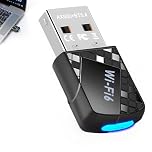 Mini WIFI 6 USB Bluetooth 5.4 Dongle 2-in-1 Adapter for PC Laptop Desktop, 2.4GHz 286Mbps & 5GHz 600Mbps Wireless Dual Band Multiple Connection Supports for Win 11/10/7