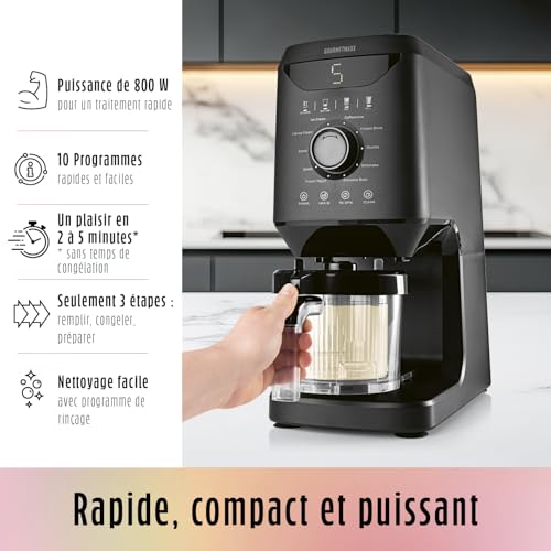 GOURMETmaxx SmoothUp 19370 : sorbetière 800 W, écran LED — miniature 8