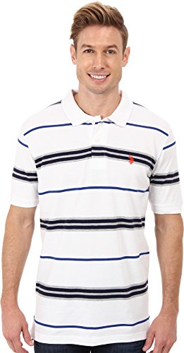 U.S. Polo Assn. Men's Multi-Stripe Pique Polo Shirt