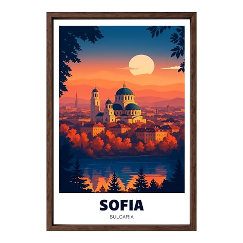 Sofia Travel Posters - Vintage European City Wall Art, Unframed Bulgaria...