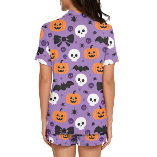 Image of Women's Short Sleeve Sleepwear Pajamas Nightwear with Pockets