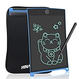 LCD Writing Tablet Graphics Tablet - NEWYES NYWT085 - 8.5 Inch Magnetic Board Fridge Office Memo Boards White Board Lcd Notepad, including Sleeve case and Magnet, 30 days Money Back Gaurantee(Blue)