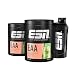 Produktbild ESN EAA + Gratis ESN Shaker, grüner Apfel, 2 x 500 g, feines Amino-Pulver mit 8 essentiellen Aminosäuren, ideale Löslichkeit, vegan, geprüfte Qualität - made in Germany