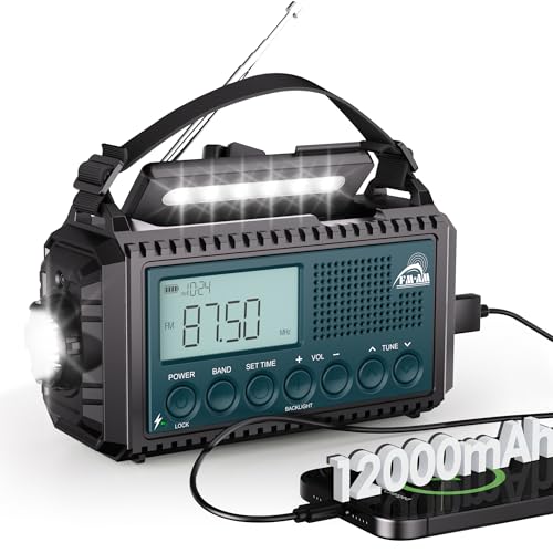 Tragbares Kurbelradio, Aufziehradio mit Handy-Ladegerät, Notfallradio für Camping Tragbares Kurbelradio, Aufziehradio mit Handy-Ladegerät, Notfallradio für Camping