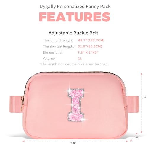 Image of Uygafly Gift for Teen Girls Kids Daughter Her - Birthday Gifts for 3 4 5 6 7 8 9 10 11 12 13 Year Old Girls,Fanny Pack Crossbody Bag Purse Belt Bag Cute Trendy Stuff | Peach,I