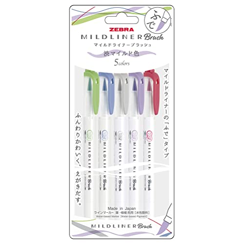 Zebra Mildliner Fırça Uçlu + Fosforlu Kalem Çift Uç Wft8-5C-Nc-N