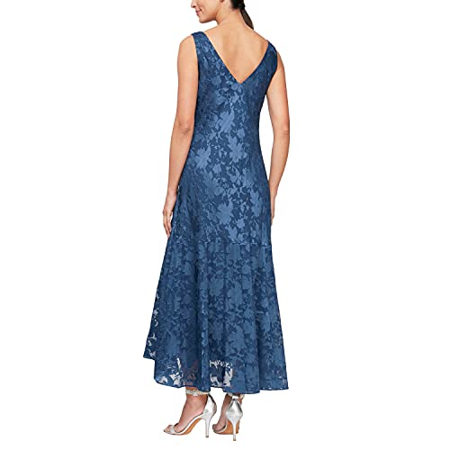 Image of Alex Evenings Women's Formal Sleeveless Cowl Neck Floral Print Gown with Shawl, Wedding Guest, Mother of The Bride Dress
