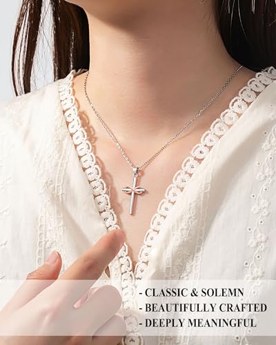 UPROMI Happy 10th/11th/12th/13th/14th/15th/16th/17th/18th/21st Birthday Gifts for Girls Her, Cross Necklace Birthday Gift Ideas3