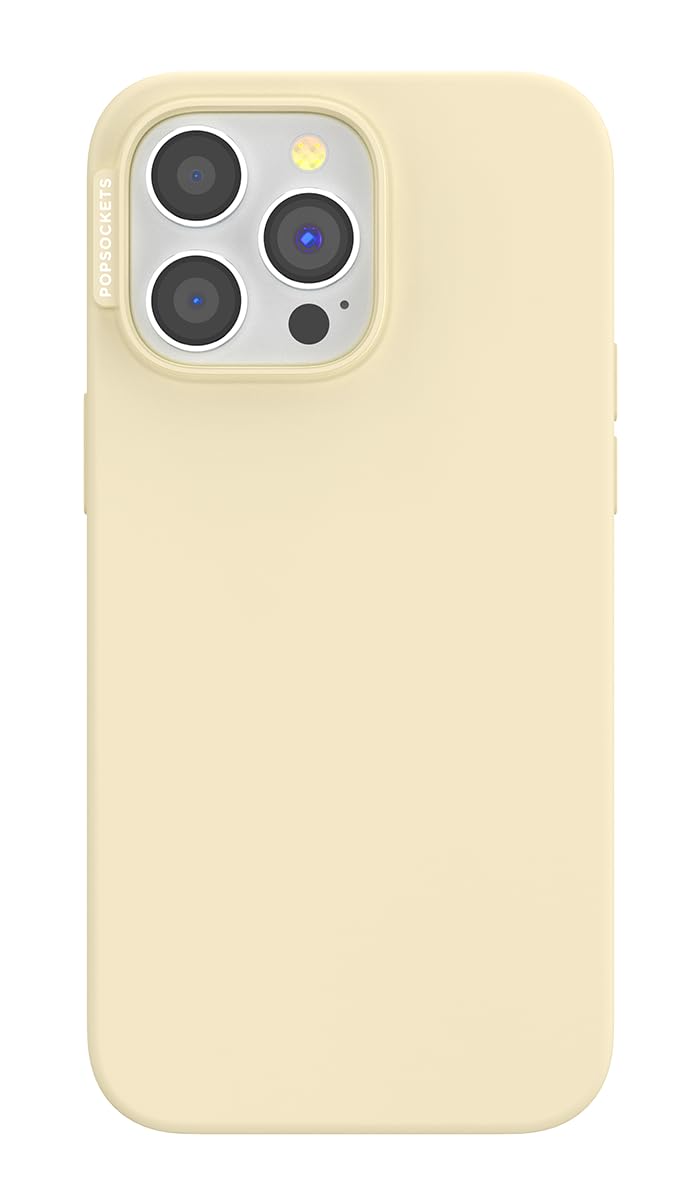 PopSockets iPhone 15 Pro Max Phone Case with MagSafe, Wireless Charging Compatible, Yellow - Mist