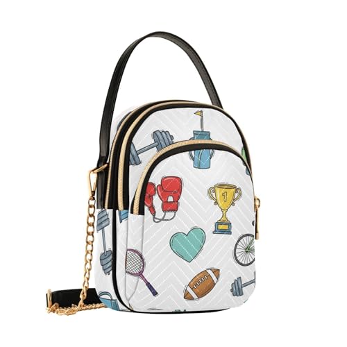 Image of MCHIVER Golf Crossbody Bag for Women Cell Phone Purse Wallet with Removable Chain Shoulder Handbag