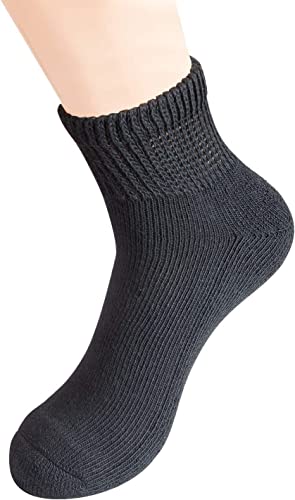 +Md Quarter Diabetic Socks For Men Womens Non Binding Top For Swollen Feet 6 Pairs #TOP5